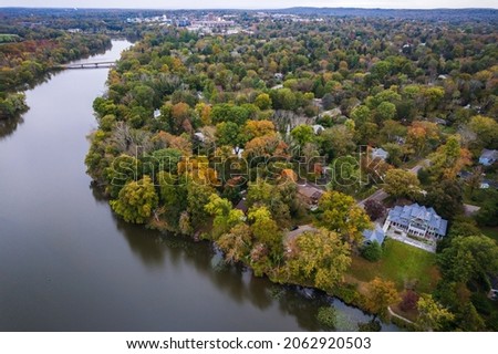Drone Landscape of Princeton in the Autumn