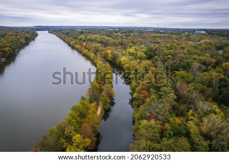 Drone Landscape of Princeton in the Autumn