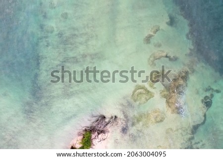 Aerial view of an island in the French antilles (Guadeloupe) 