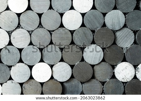 Steel bar cutting. Steel bar cut on a band saw for industrial use  Royalty-Free Stock Photo #2063023862