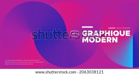 Futuristic Gradient background. Circle gradient shapes composition. Vector illustration. Royalty-Free Stock Photo #2063038121