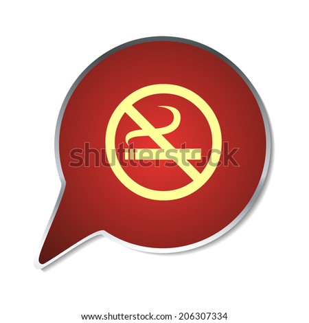 Red button with shadow. Vector icon