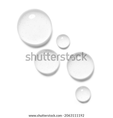 Collection of Multi-Action Illuminating Serum Smear Isolated on White. Skin Tone Makeup Swatches. White Drop of Liquid Foundation Stroke. Collections Beauty Cleaner. Set of Cosmetic Smudge Cleanser Royalty-Free Stock Photo #2063111192