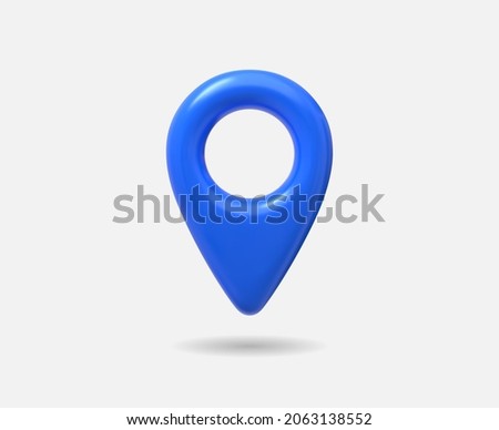 3D Realistic Location map pin gps pointer markers vector illustration for destination.  Royalty-Free Stock Photo #2063138552