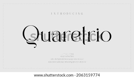Luxury alphabet letters font. Typography elegant wedding classic lettering serif fonts decorative vintage retro concept. vector illustration Royalty-Free Stock Photo #2063159774
