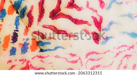 Light Abstract Splash. Dirty Art Painting. Wet Art Print. Aquarelle Texture. Bright Tie Dye Grange. Watercolor Print. Brushed Banner. White Splash Banner. Tie Dye Batik. Fancy