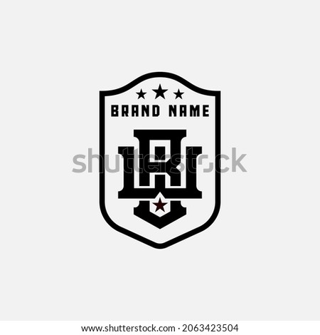 Monogram logo, Initial letters B, W, BW or WB, black color on white background