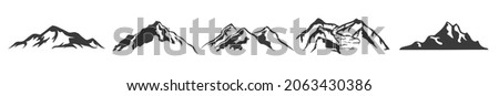 Mountain icon logo. Vector illustration icon