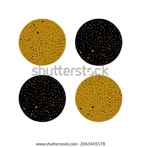 Abstract geometric illustration with circles and elements. Modern abstract design for paper, cover, fabric, interior and other users. Circles on a white background.