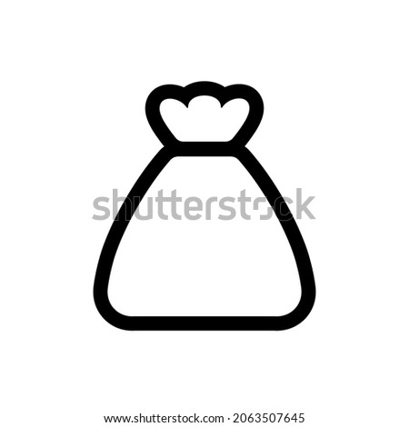 Money bag line icon. Clipart image isolated on white background