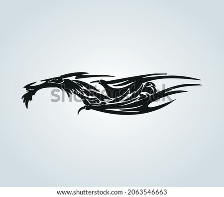 Abstract tribal of a dragon for illustration