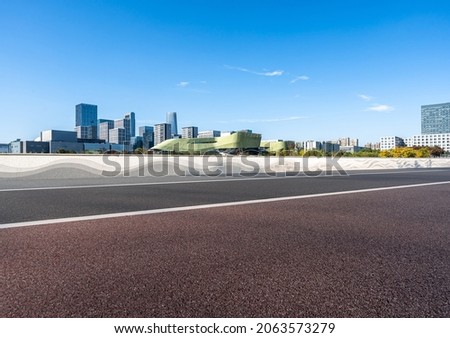 empty road in city park