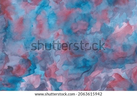 Abstract Watercolor Background. Blue and Red Colors