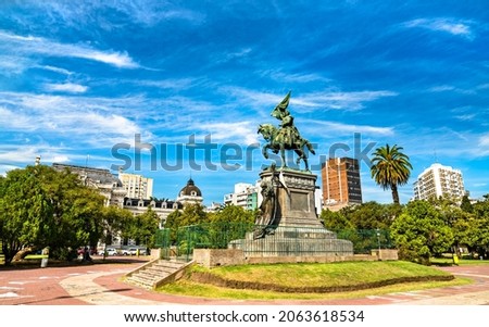 Monument to Jose de San Martin at Plaza San Martin in La Plata, Argentina