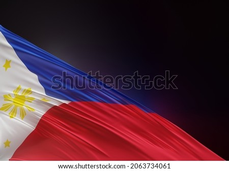 Abstract Philippines Flag Illustration 3D Rendering (3D Artwork)