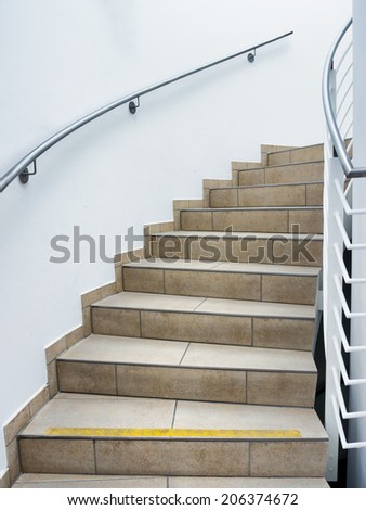 modern staircase at an office building