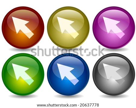 image of glass button in six different colors