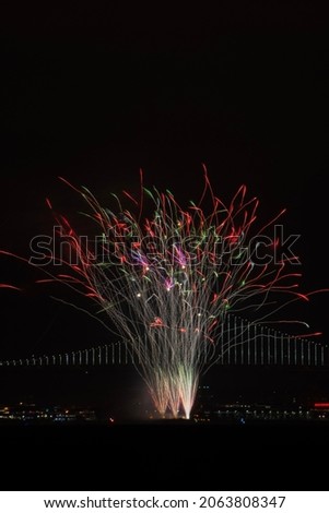 A photograph looking towards downtown San Francisco and the Bay Bridge from East Fort Baker in Sausalito, California on the 4th of July.