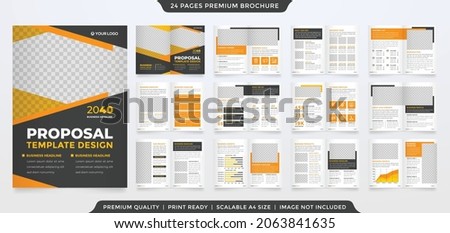 multipurpose bifold brochure template with modern layout and minimalist style use for business portfolio and proposal