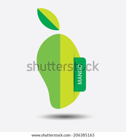 mango, fruit vector illustration