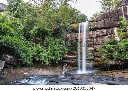 Soi Swan waterfall in Pha Taem National park, Ubonratchathani Thailand