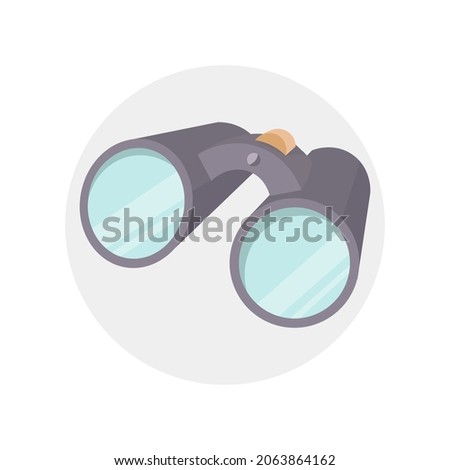 binoculars isolated illustration on white background. binoculars clipart. binoculars flat icon.