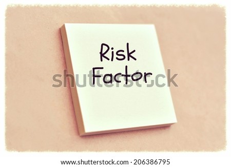 Text risk factor on the short note texture background