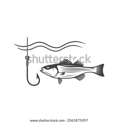 illustration of fishing, vector art.