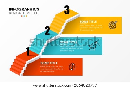 Infographic design template. Creative concept with 3 steps. Can be used for workflow layout, diagram, banner, webdesign. Vector illustration Royalty-Free Stock Photo #2064028799