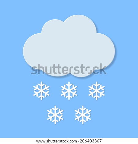 Weather icons. Snowy weather. 2d illustration