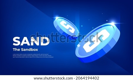 The Sandbox (SAND) banner. SAND coin cryptocurrency concept banner background. Royalty-Free Stock Photo #2064194402