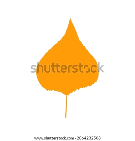 Flat leaf icon silhouette. Filled leaf glyph