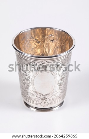 Antique Vintage Silver glasses made of different alternative compositions on a white background Macro Detail shot abstract pastel background images buying now.