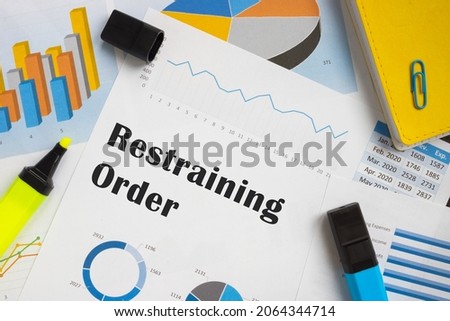 Business concept about Restraining Order with phrase on the page. 
 Royalty-Free Stock Photo #2064344714