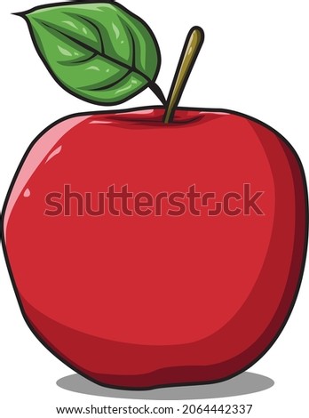 
a vector illustration of a red apple.