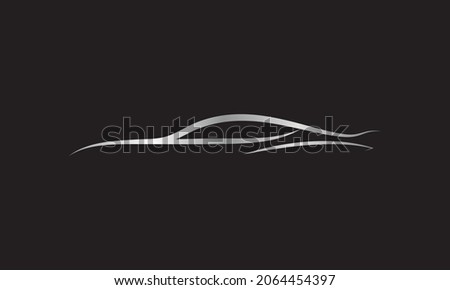 Elegant lines form a car silhouette