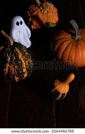 halloween picture cute ghost and pumpkin