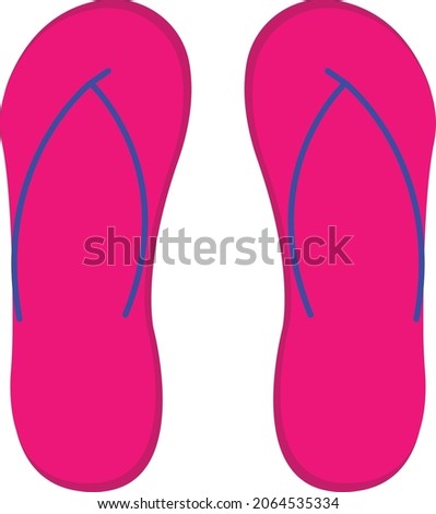 simple slippers clip art vector illustration