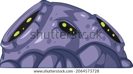 Outer space object in cartoon style illustration