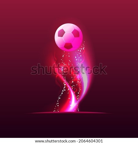 Abstract game trophy, award banner, world soccer cup, qatar 2022 trends, vector illustration Royalty-Free Stock Photo #2064604301