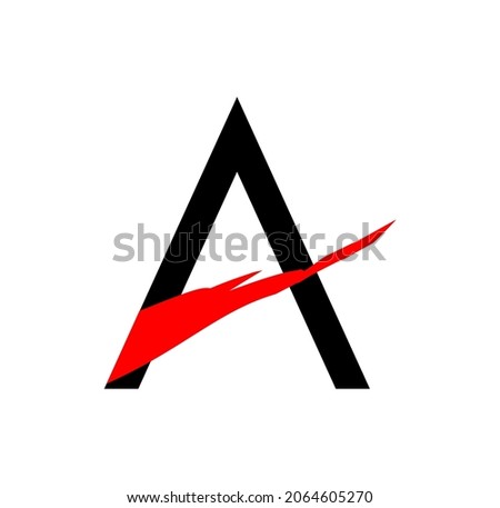 Vector illustration of letter A logo icon design template on white background.