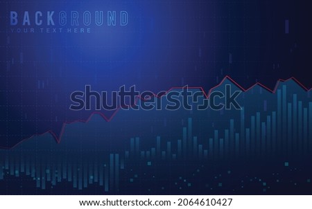 Light background, candle stick graph chart of stock market investment illustration vector for page, logo, card, banner, web and printing.