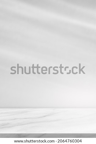 Shadow Background, Marble Floor with blurred gray lighting Wall Vertical well editing Display products on stage and text advertising on free space Backdrop  