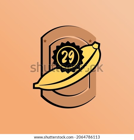 Banana logo icon vector illustration suitable for multiple purpose