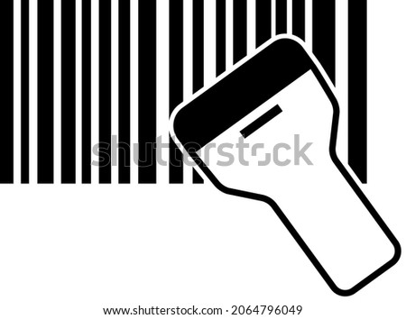 Simple icon illustration for barcode scanning