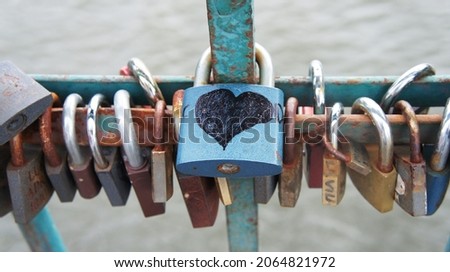 The lock with a heart on it.