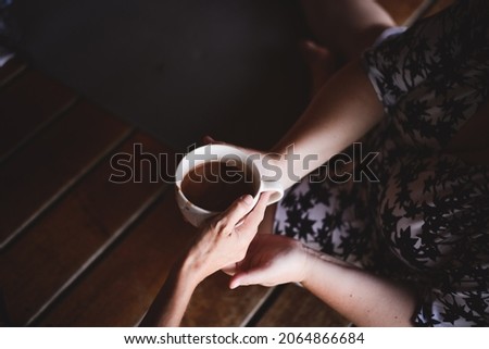 Cacao ceremony in women retreat Royalty-Free Stock Photo #2064866684