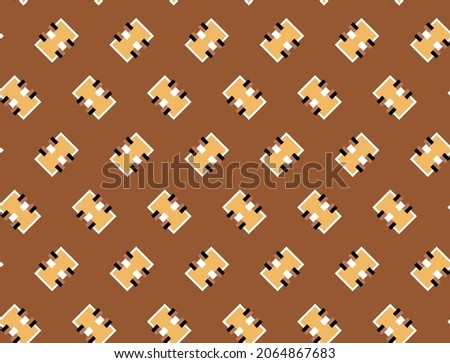 Vector seamless pattern, abstract texture background, repeating tiles in five colors.