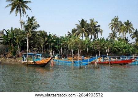 Chilika lake lagoon in Odisha, India. It is the biggest lake of India. It has been listed as a tentative UNESCO World Heritage site.