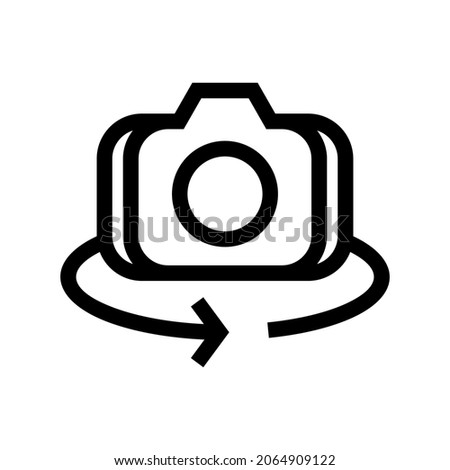rotate camera icon or logo isolated sign symbol vector illustration - high quality black style vector icons
